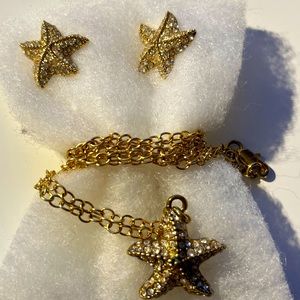 set of earrings and necklace.
